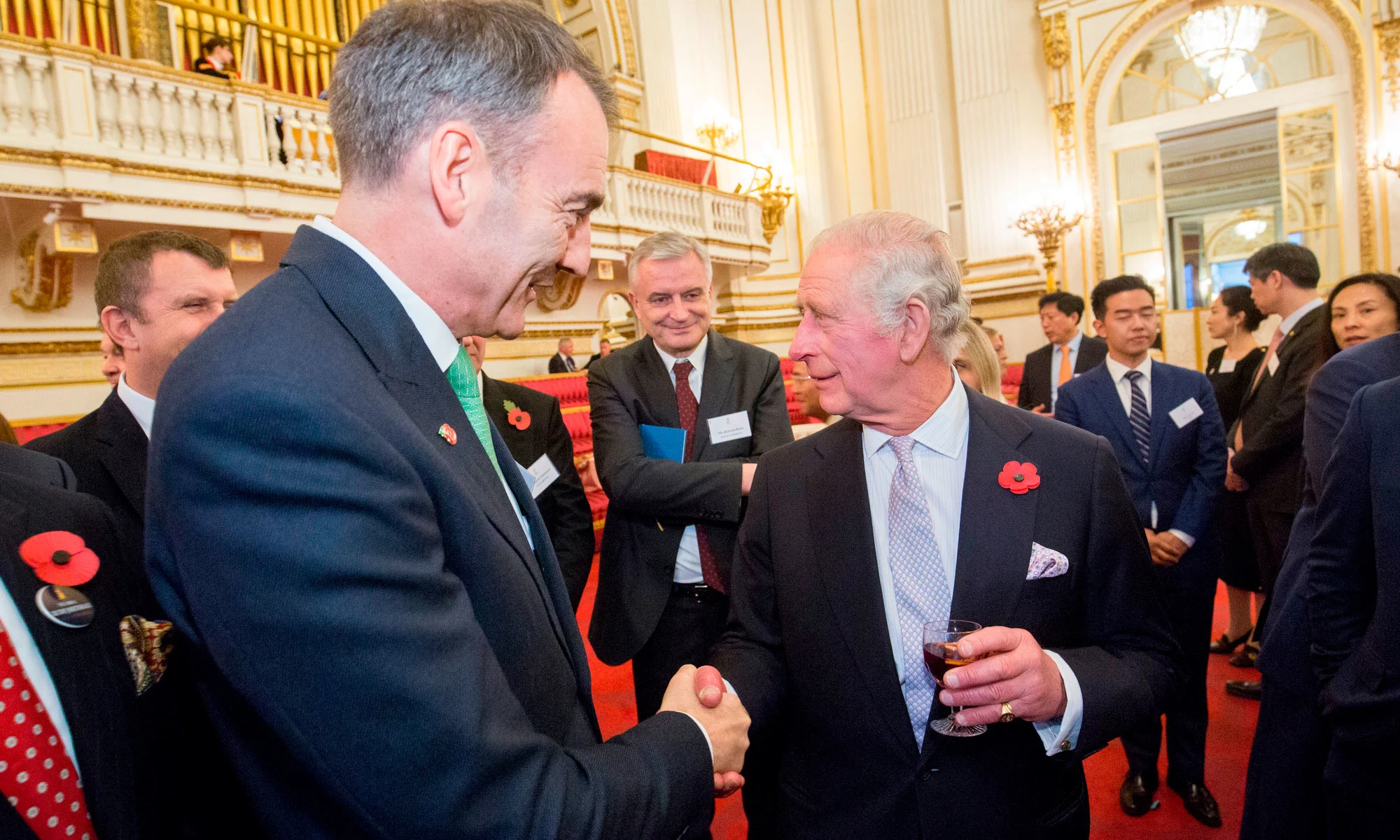 bp CEO is greeted by the King at Buckingham Palace